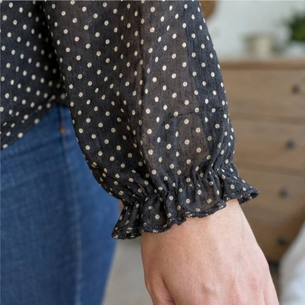 Camel Button Blouse - Picture 5 of 6